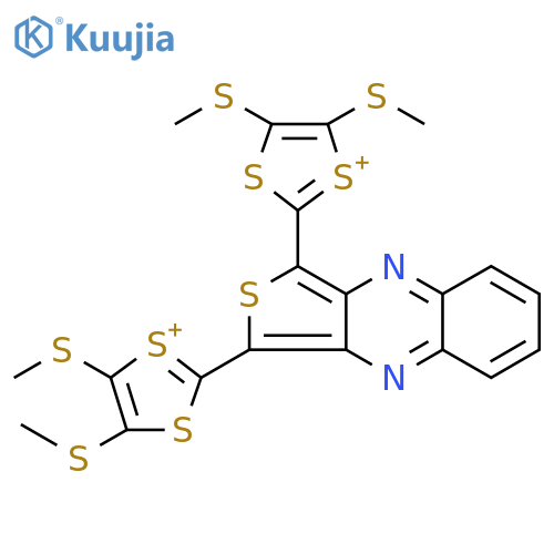1,3-Dithiol-1-ium, 2,2'-thieno[3,4-b]quinoxaline-1,3-diylbis[4,5-bis(methylthio)- (9CI) structure
