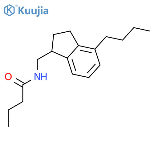 Butanamide, N-[(4-butyl-2,3-dihydro-1H-inden-1-yl)methyl]- structure