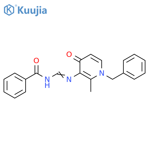 Benzamide, N-[[1,4-dihydro-2-methyl-4-oxo-1-(phenylmethyl)-3-pyridinyl]iminomethyl]- structure
