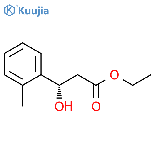 Benzenepropanoicacid, b-hydroxy-2-methyl-, ethyl ester, (bS)- structure