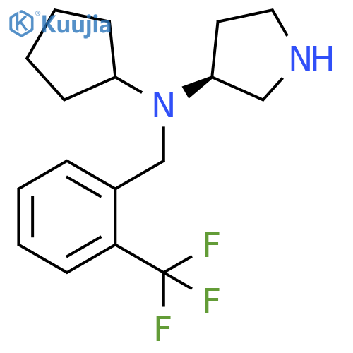 3-Pyrrolidinamine, N-cyclopentyl-N-[[2-(trifluoromethyl)phenyl]methyl]-, (3S)- structure