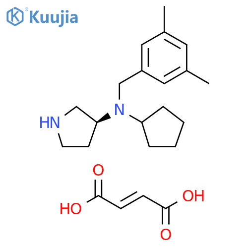 3-Pyrrolidinamine, N-cyclopentyl-N-[(3,5-dimethylphenyl)methyl]-, (3S)-,(2E)-2-butenedioate structure