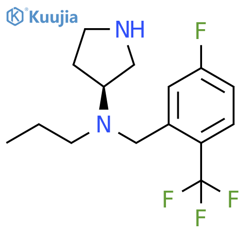 3-Pyrrolidinamine,N-[[5-fluoro-2-(trifluoromethyl)phenyl]methyl]-N-propyl-, (3S)- structure