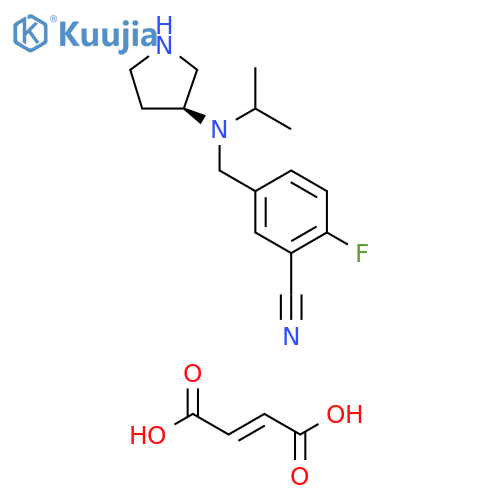 Benzonitrile,2-fluoro-5-[[(1-methylethyl)(3S)-3-pyrrolidinylamino]methyl]-,(2E)-2-butenedioate structure