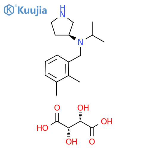 3-Pyrrolidinamine, N-[(2,3-dimethylphenyl)methyl]-N-(1-methylethyl)-, (3S)-, (2S,3S)-2,3-dihydroxybutanedioate (9CI) structure