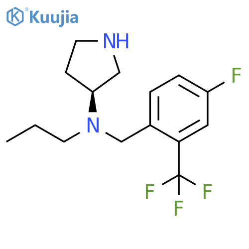 3-Pyrrolidinamine, N-[[4-fluoro-2-(trifluoromethyl)phenyl]methyl]-N-propyl-, (3S)- structure