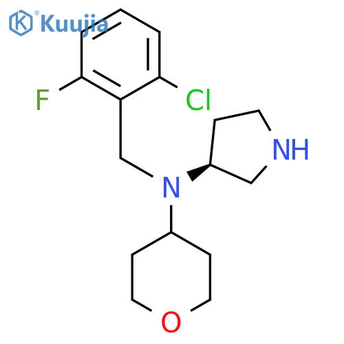 3-Pyrrolidinamine,N-[(2-chloro-6-fluorophenyl)methyl]-N-(tetrahydro-2H-pyran-4-yl)-, (3S)- structure