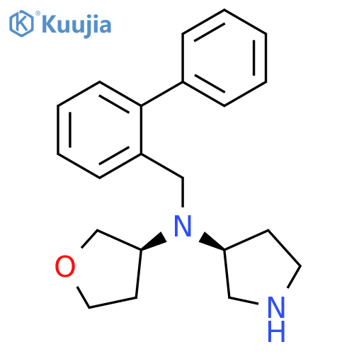 3-Pyrrolidinamine, N-([1,1'-biphenyl]-2-ylmethyl)-N-[(3S)-tetrahydro-3-furanyl]-, (3S)- structure