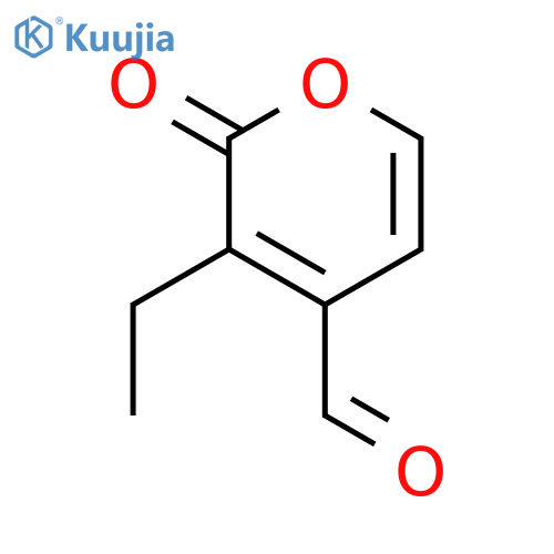 2H-Pyran-4-carboxaldehyde, 3-ethyl-2-oxo- structure