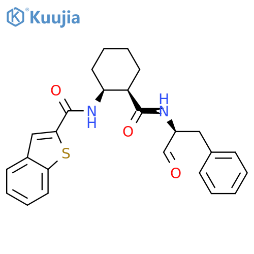 Benzo[b]thiophene-2-carboxamide,N-[(1S,2R)-2-[[[(1S)-1-formyl-2-phenylethyl]amino]carbonyl]cyclohexyl]- structure