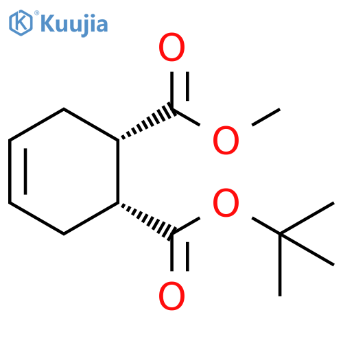 4-Cyclohexene-1,2-dicarboxylic acid, 1,1-dimethylethyl methyl ester,(1R,2S)- structure