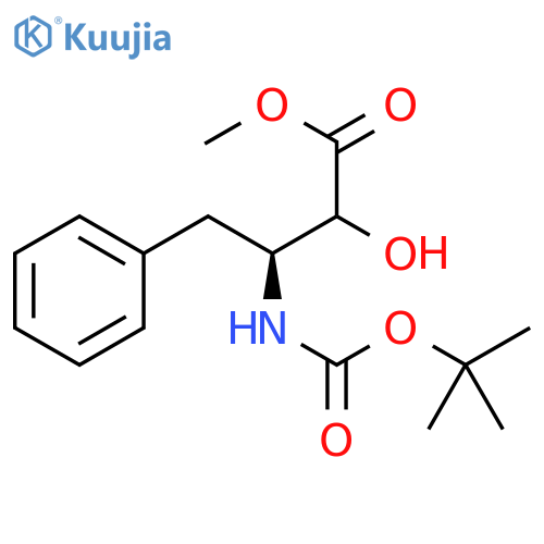 methyl (3S)-3-{(tert-butoxy)carbonylamino}-2-hydroxy-4-phenylbutanoate structure