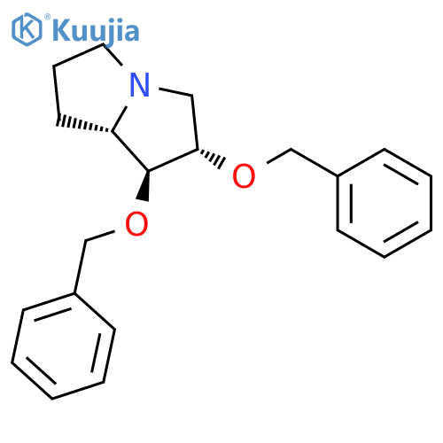 1H-Pyrrolizine, hexahydro-1,2-bis(phenylmethoxy)-, (1S,2S,7aS)- structure