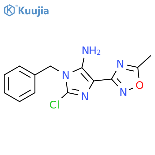 1H-Imidazol-5-amine, 2-chloro-4-(5-methyl-1,2,4-oxadiazol-3-yl)-1-(phenylmethyl)- structure
