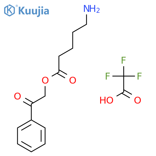 Pentanoic acid, 5-amino-, 2-oxo-2-phenylethyl ester, trifluoroacetate structure