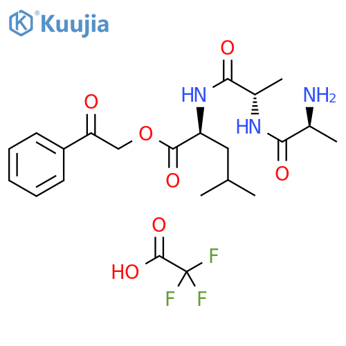 L-Leucine, L-alanyl-L-alanyl-, 2-oxo-2-phenylethyl ester, mono(trifluoroacetate) (9CI) structure