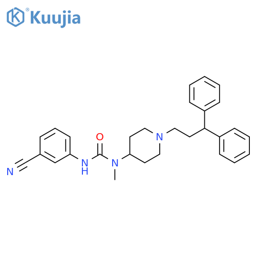 Urea, N'-(3-cyanophenyl)-N-[1-(3,3-diphenylpropyl)-4-piperidinyl]-N-methyl- structure