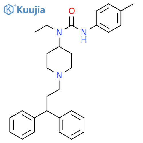 Urea, N-[1-(3,3-diphenylpropyl)-4-piperidinyl]-N-ethyl-N'-(4-methylphenyl)- structure