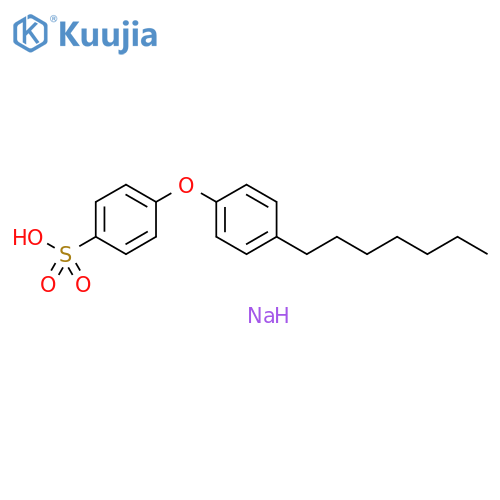 Benzenesulfonic acid, 4-(4-heptylphenoxy)-, sodium salt (1:1) structure