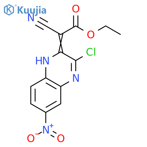 Acetic acid, (3-chloro-6-nitro-2(1H)-quinoxalinylidene)cyano-, ethylester structure