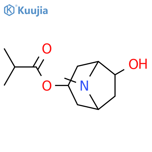 Propanoic acid,2-methyl-, 6-hydroxy-8-methyl-8-azabicyclo[3.2.1]oct-3-yl ester structure