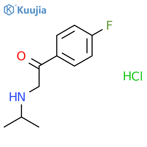 1-(4-fluorophenyl)-2-[(1-methylethyl)amino]ethanone hydrochloride structure