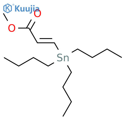 2-Propenoic acid, 3-(tributylstannyl)-, methyl ester, (E)- structure