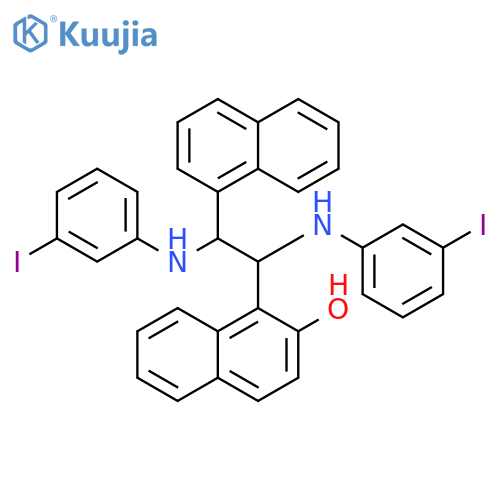 2-Naphthalenol, 1-[1,2-bis[(3-iodophenyl)amino]-2-(1-naphthalenyl)ethyl]- structure