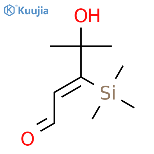 2-Pentenal, 4-hydroxy-4-methyl-3-(trimethylsilyl)-, (Z)- structure