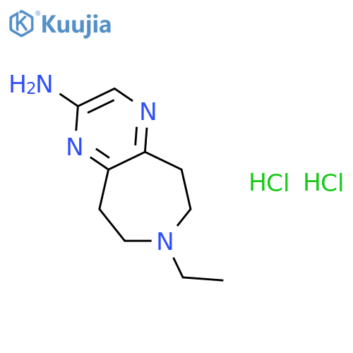 5H-Pyrazino[2,3-d]azepin-2-amine,7-ethyl-6,7,8,9-tetrahydro-, hydrochloride (1:2) structure