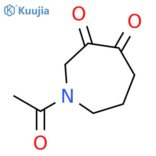 1H-Azepine-3,4(2H,5H)-dione, 1-acetyldihydro- (9CI) structure