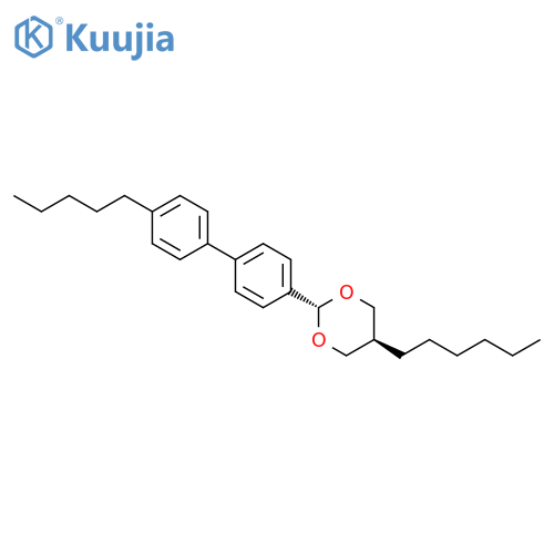 1,3-DIOXANE, 5-HEXYL-2-(4'-PENTYL[1,1'-BIPHENYL]-4-YL)-, TRANS- structure