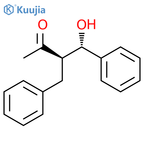 2-BUTANONE, 4-HYDROXY-4-PHENYL-3-(PHENYLMETHYL)-, (R*,S*)- structure