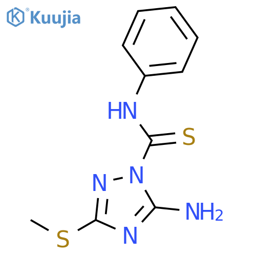 1H-1,2,4-TRIAZOLE-1-CARBOTHIOAMIDE, 5-AMINO-3-(METHYLTHIO)-N-PHENYL- structure