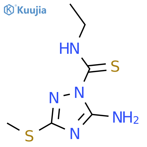 1H-1,2,4-TRIAZOLE-1-CARBOTHIOAMIDE, 5-AMINO-N-ETHYL-3-(METHYLTHIO)- structure