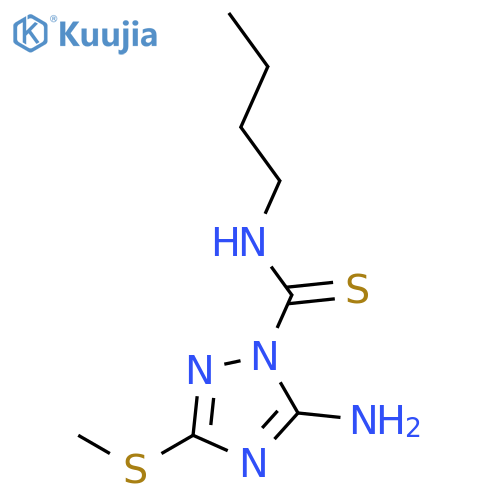5-Amino-N-butyl-3-(methylsulfanyl)-1H-1,2,4-triazole-1-carbothioamide structure