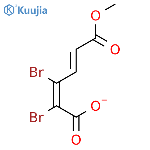 2,4-Hexadienedioic acid, 2,3-dibromo-, 6-methyl ester, (Z,E)- structure