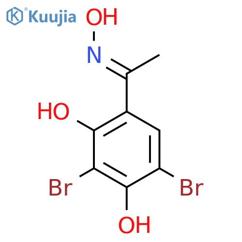 Ethanone, 1-(3,5-dibromo-2,4-dihydroxyphenyl)-, oxime structure