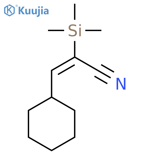2-PROPENENITRILE, 3-CYCLOHEXYL-2-(TRIMETHYLSILYL)-, (E)- structure