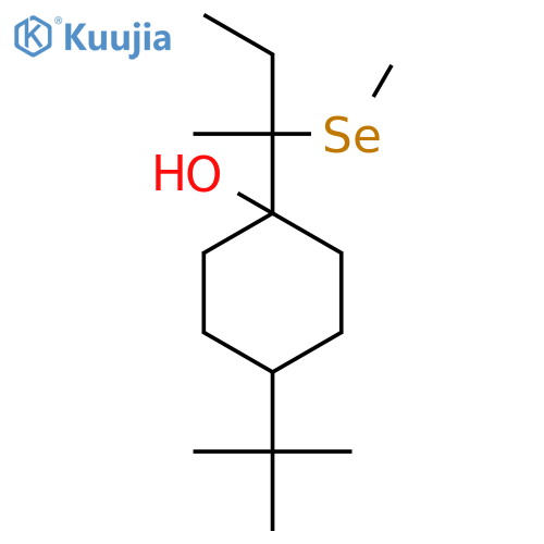 Cyclohexanol, 4-(1,1-dimethylethyl)-1-[1-methyl-1-(methylseleno)propyl]- structure