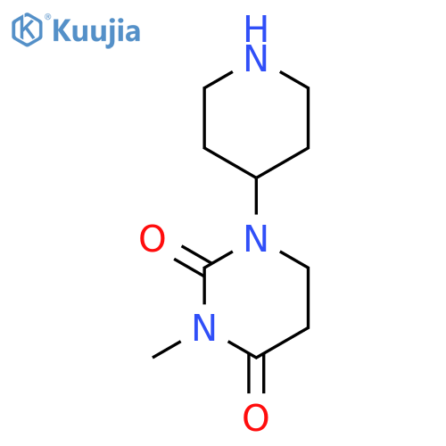 2,4(1H,3H)-Pyrimidinedione, dihydro-3-methyl-1-(4-piperidinyl)- structure