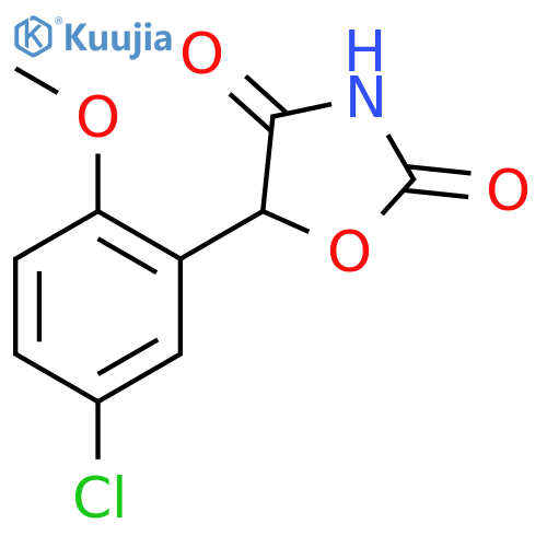 2,4-Oxazolidinedione, 5-(5-chloro-2-methoxyphenyl)-, (-)- structure