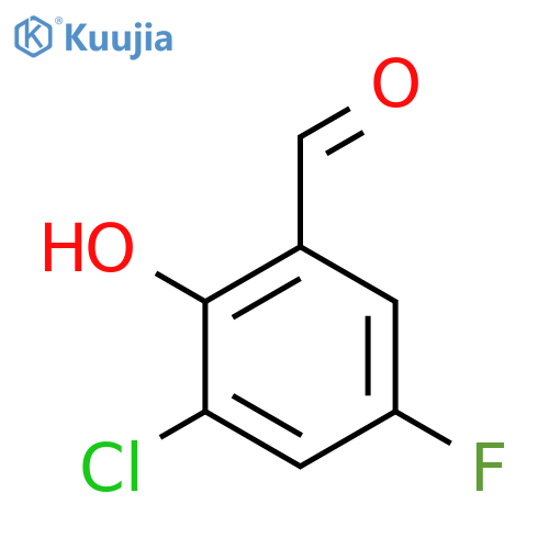 3-Chloro-5-fluoro-2-hydroxybenzaldehyde structure