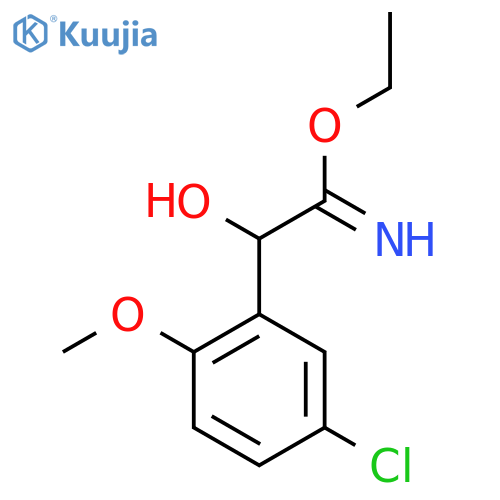 Ethyl 2-(5-chloro-2-methoxyphenyl)-2-hydroxyethanimidate structure