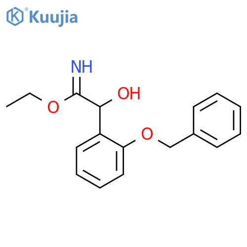 Benzeneethanimidic acid, -alpha--hydroxy-2-(phenylmethoxy)-, ethyl ester (9CI) structure