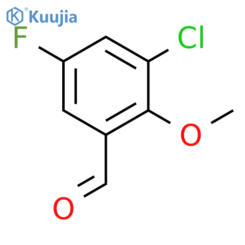3-Chloro-5-fluoro-2-methoxybenzaldehyde structure