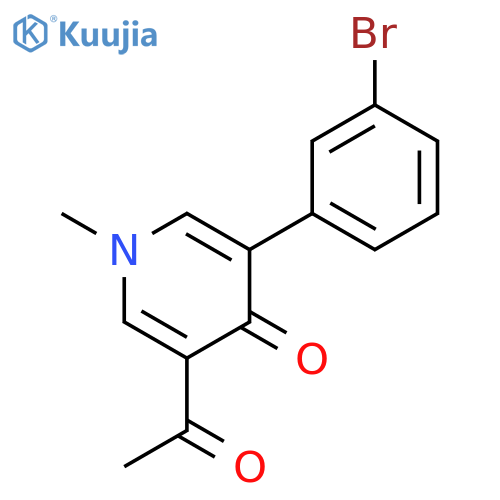 4(1H)-Pyridinone, 3-acetyl-5-(3-bromophenyl)-1-methyl- structure