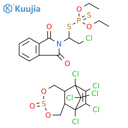Phosphorodithioic acid, S-[2-chloro-1-(1,3-dihydro-1,3-dioxo-2H-isoindol-2-yl)ethyl] O,O-diethyl ester, mixt. with 6,7,8,9,10,10-hexachloro-1,5,5a,6,9,9a-hexahydro-6,9-methano-2,4,3-benzodioxathiepin 3-oxide (9CI) structure