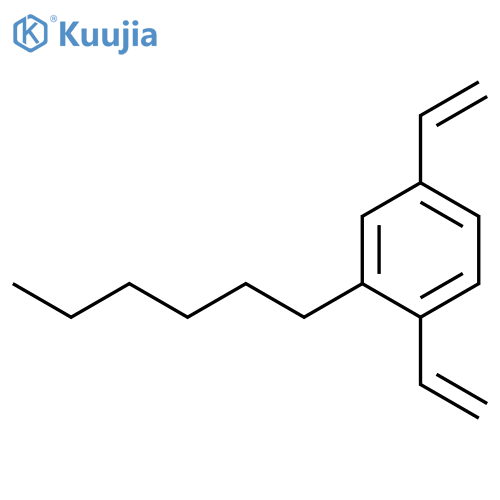 BENZENE, 1,4-DIETHENYL-2-HEXYL- structure