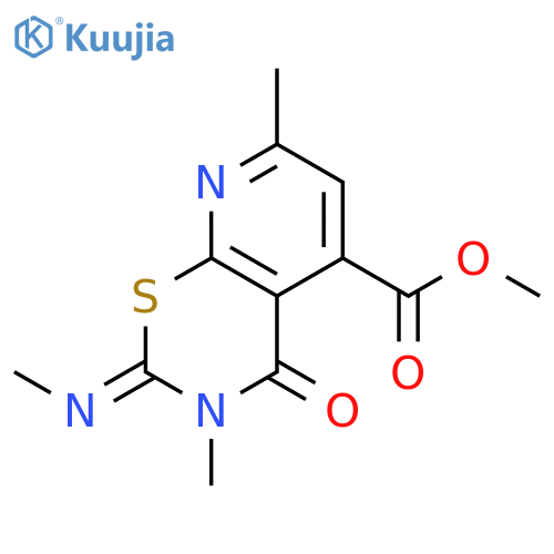 methyl (2Z)-3,7-dimethyl-2-(methylimino)-4-oxo-3,4-dihydro-2H-pyrido[3,2-e][1,3]thiazine-5-carboxylate structure